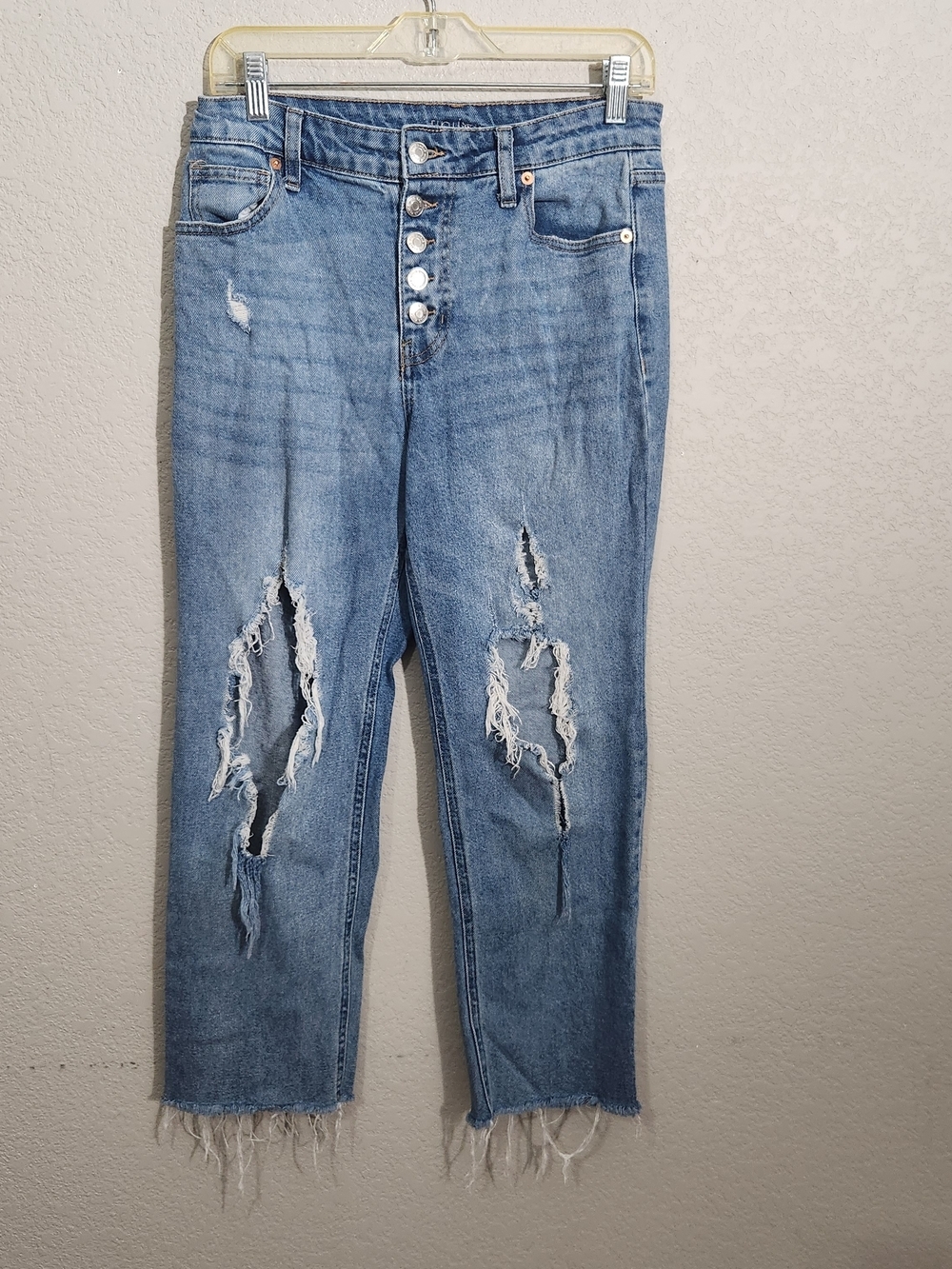 wild fable Light Blue Distressed Ankle Jeans